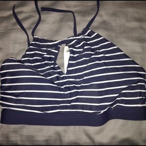 Athleta tie back halter swim top